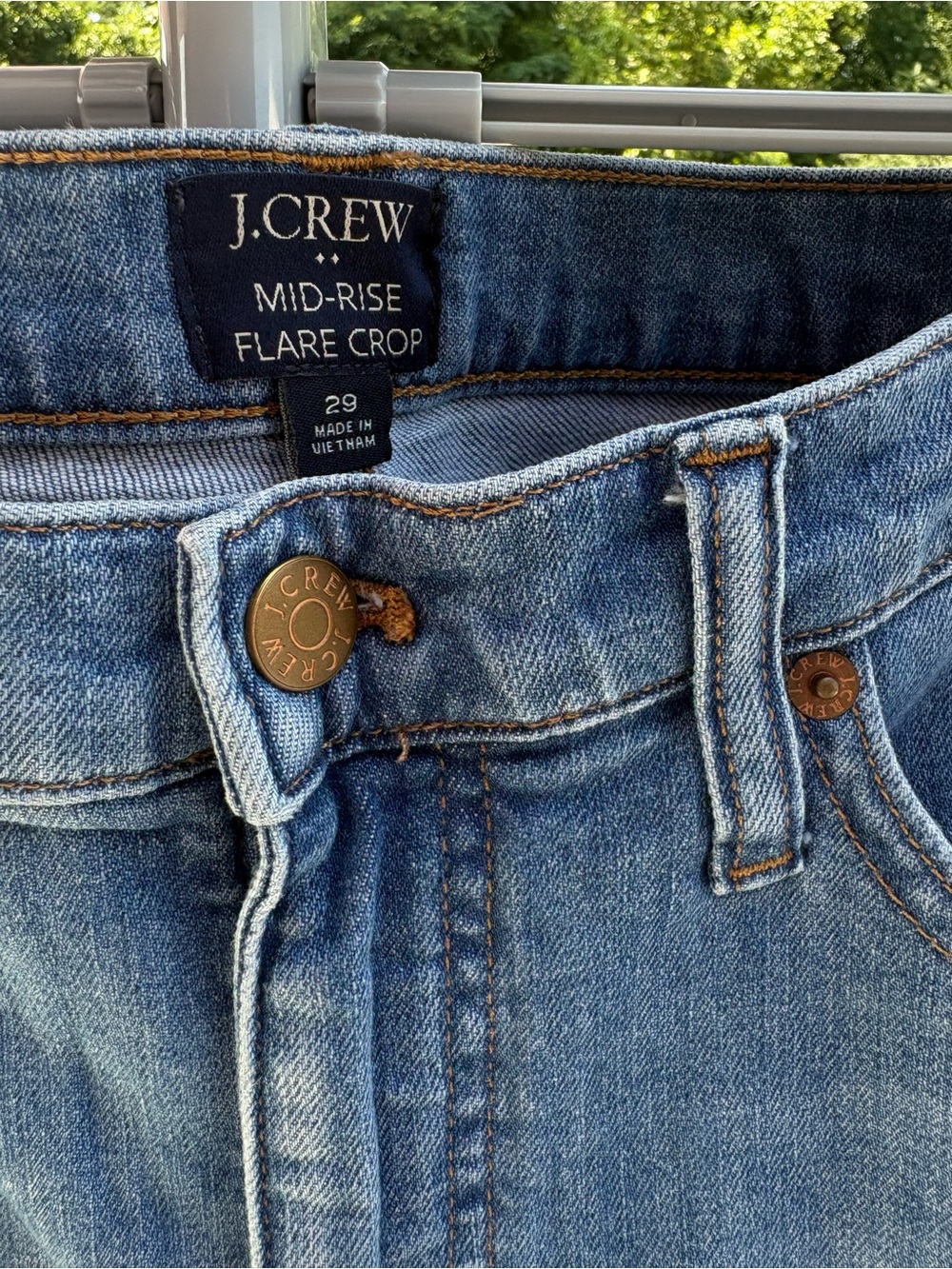 J.Crew Mid-Rise Flare Crop Jeans - Size 29